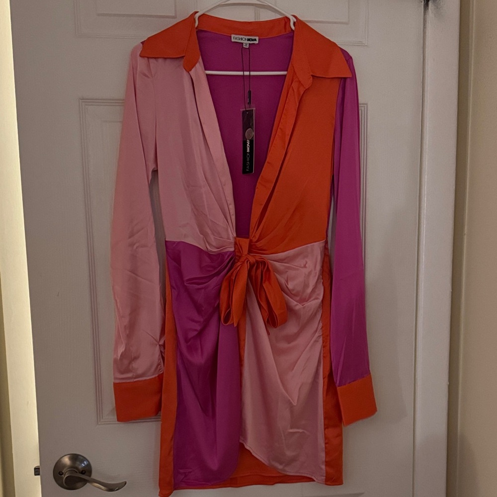 Colorful Long Sleeve Dress